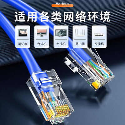 網路線山澤超五類工程裝修千兆網線純銅芯高速cat5e室外監控網絡寬帶線