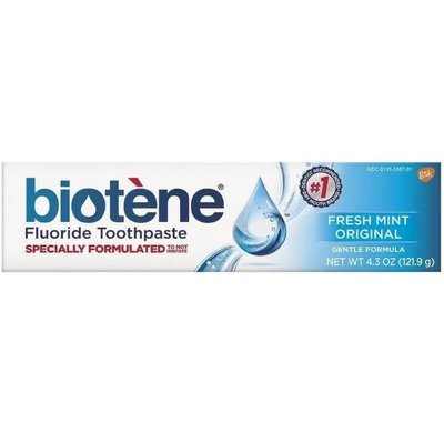 【蘇菲的美國小舖】Biotene含氟保濕牙膏 清新薄荷牙膏(藍) 口腔保健 121.9g