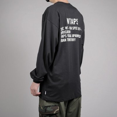 Wtaps Fabrication Tee 21AW 長袖T恤 T-shirt 黑色