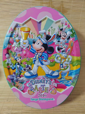 東京迪士尼2016復活節，蛋型鐵盒迪士尼米奇家族2016年復15346