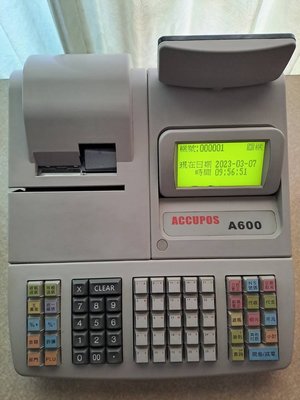 [客訂商品 勿下標]  ACCUPOS A600二聯式全中文發票收銀機  中古機  不含錢櫃  保固半年