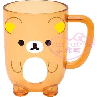 ♥小花花日本精品♥Rilakkuma拉拉熊懶懶熊輕鬆熊咖啡熊圖案造型杯漱口杯茶杯水杯透明杯11205500