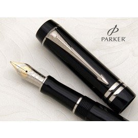 【優力文具】PARKER派克 DUOFOLD世紀 黑桿白夾18K鋼筆(P0690560)F尖