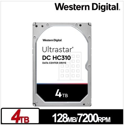 麒麟商城-【免運】WD 4TB 3.5吋企業級SATA硬碟(HUS726T4TALE6L4)/5年保