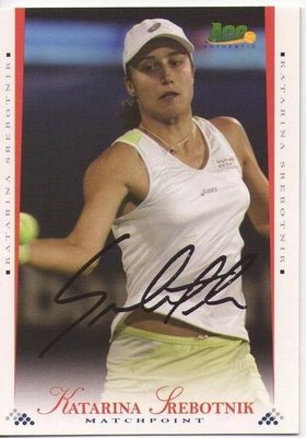 網球 2012 ACE Grand Slam 大滿貫 女單球星 Kararina Srebotnik 卡面直筆簽名卡 ~~