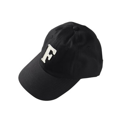 Freaky House-日本Felco TWILL BB CAP 斜織紋厚挺復古F字母棒球帽-黑