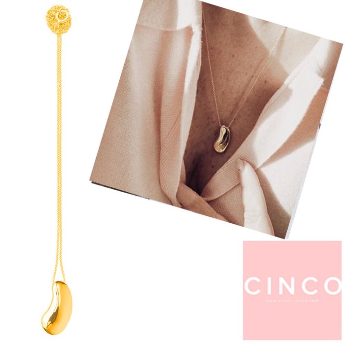CINCO 葡萄牙精品 Monique necklace 925純銀鑲24K金豆豆項鍊