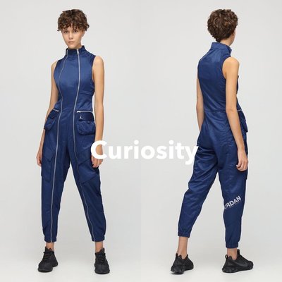 【Curiosity】NIKE JORDAN喬登飛行連身褲拉鍊設計連身長褲 藍色 XS號 $8500↘$6299免運