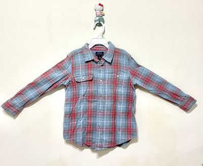 Polo Ralph Lauren 男童 童裝 撞色 紅色 藍色 格紋 襯衫 上衣 可議價