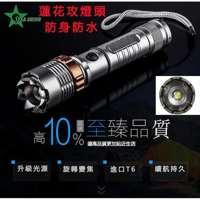 【現貨】鋁合金直充旋轉調焦強光led手電筒 美國進口CREE T6燈珠 手電筒 照明 燈具 強光 可旋轉調焦 鋁合金 金