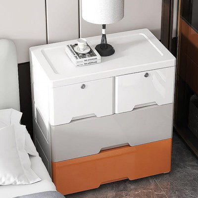 儲物櫃 置物柜 床頭柜家用臥室抽屜收納柜簡約易安裝床邊沙發邊帶鎖儲物柜