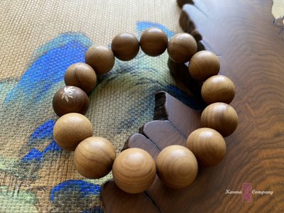 珈瑪-16MM東加檀香 斯里藍卡檀木鑲銀絲配件設計手珠 佛珠 手串 唸珠 天然木頭手珠 現貨