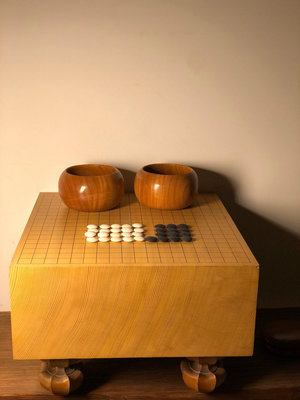 【二手】 日本 年代物 榧木 圍棋桌 棋盤 茶幾 桌 置物294 古玩雜項 回流【好運來】