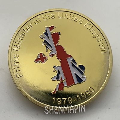 【紀念幣】英國首相鐵娘子 撒切爾夫人 紀念幣 英國保守黨第一位女領袖金幣