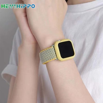 W wave pattern 尼龍錶帶 + Apple smart watch series 7 / 6 / 5 / S