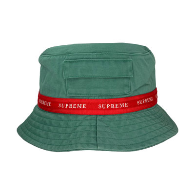 SUPREME 漁夫帽JACQUARD LOGO TAPING CRUSHER 綠色⫷ScrewCap