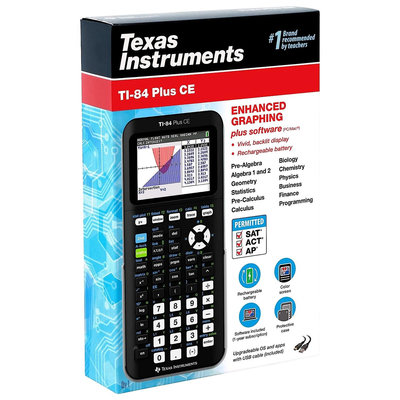 Texas Instruments TI-84 Plus CE Calculator 圖形計算機 計算器 1年保固(吊卡紙盒包裝隨機出貨)