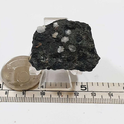 杏仁狀安山岩 28.5g +壓克力架 原礦 礦石 原石 石頭 教學 標本 收藏 小礦標 礦物標本 岩石標本2