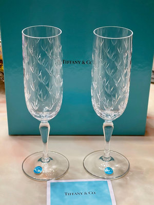日本回流 Tiffany蒂芙尼 水晶杯 高腳杯 洋酒杯 香檳13597