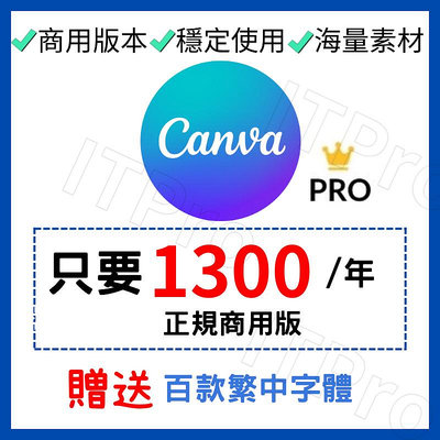 Canva Pro 會員升級 海量素材  湊團  團隊版 個人版 編輯軟體
