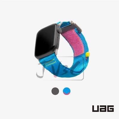 現貨-UAG新款熒光尼龍38/40/42/44MM表帶iWatch6 5 4 SE手表配件熒光色簡約