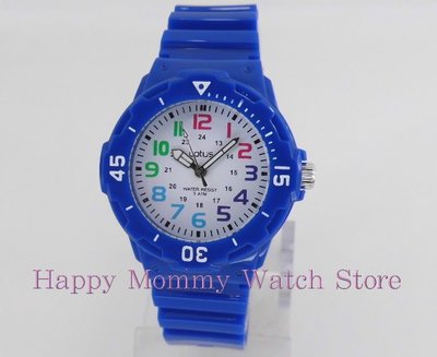 【 幸福媽咪 】網路購物、門市服務 Lotus 日本機芯 超輕量數字 兒童錶 藍/桃紅/水藍/粉/白/黑