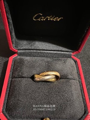 HANNA精品Cartier卡地亞 Trinity 戒指 經典款 三色18K金 玫瑰金戒指 B4052700 現貨