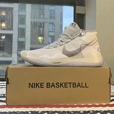 【正品】全新Nike ZooM KD12 White Wolf Grey 杜蘭特 太極陰陽 灰白 籃球 CK1195-101潮鞋