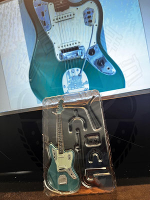 Fender吉他模型手辦 沖浪綠Jaguar吉他模型 搖滾模