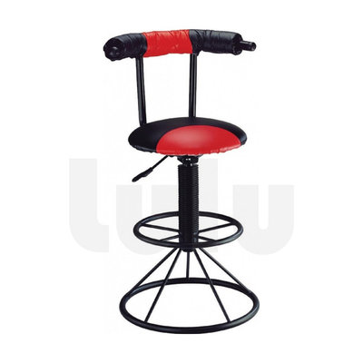 【Lulu】 吧檯椅 337-5 ┃ 紅黑色 時尚椅 餐椅 休閒椅 造型椅 洽談椅 高腳椅 升降椅 吧椅 氣壓椅 椅子