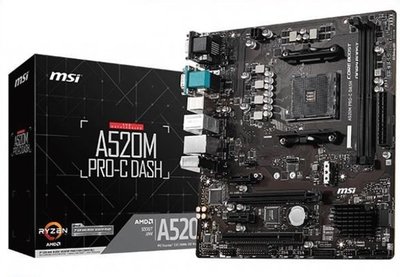 MSI 微星 A520M-A PRO 主機板 AMD/AM4腳位/A520/M-ATX/3年保固【前衛】