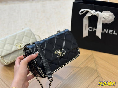 【二手包包】牛皮Chanel新品牛皮質地時裝休閑 不挑衣服尺寸1912cmNO3368