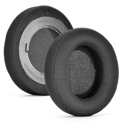 透氣網布耳罩適用於 Razer Kraken Pro V2 游戲耳機罩 雷蛇電競耳機套 橢圓形帶卡扣 簡易安裝 一對裝