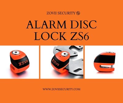 ZOVII ZS6 警報碟煞鎖 螢光橘 公司貨 送收納袋+提醒繩