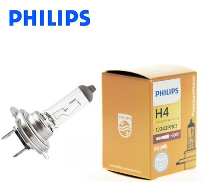 正品小店 東杰公司貨飛利浦 PHILIPS H4+30%亮度抗紫外線石英玻璃 大燈 燈泡 12V 60/55W