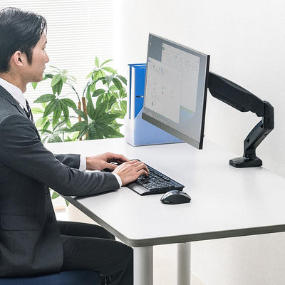 螢幕支架日本SANWA超高特大可移動半自動工位電腦屏幕顯示器增高支撐托架臺式筆記本桌面調節式可升降360度旋轉置物架螢幕