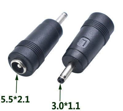 DC轉接頭 5.5-2.1母轉3.0-1.1公 直流電源接頭 轉接器 筆電轉接頭 變壓器轉接頭