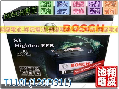 彰化員林翔晟電池-全新博世BOSCH汽車電池T110L/120D31L/EFB安裝工資另計/限量特價
