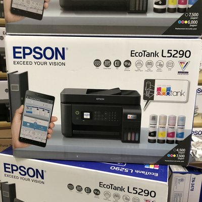 (1年保內含4瓶墨水)EPSON L5290高速網路WiFi傳真七合一原廠連供印表機