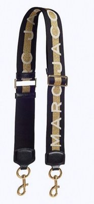 【超低優惠分享價】Marc Jacobs 金色底 白色Logo字母 金釦 肩背帶 寬背帶 斜背帶 相機包背帶