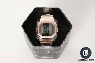 【高冠國際】G-Shock Casio 公司貨正品 GMW-B5000GD-4 全金屬 不鏽鋼 太陽能 電波錶 玫瑰金