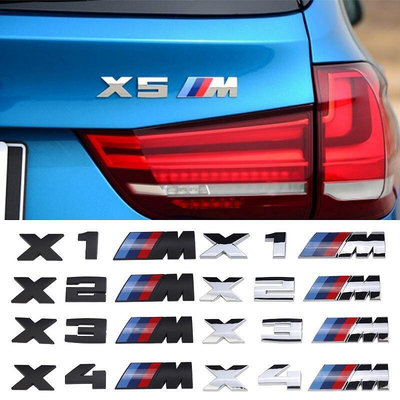 汽車後備箱標籤貼紙配件 ABS 適用於寶馬 M  M1 M2 M3 M4 M5 M6 X1 X2 X3 X4 X