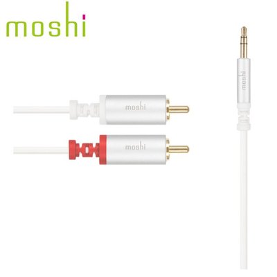 優選【moshi】3.5mm to RCA Stereo Cable 立體音源 輔助線 立體聲 公對公 音源線 1.8m