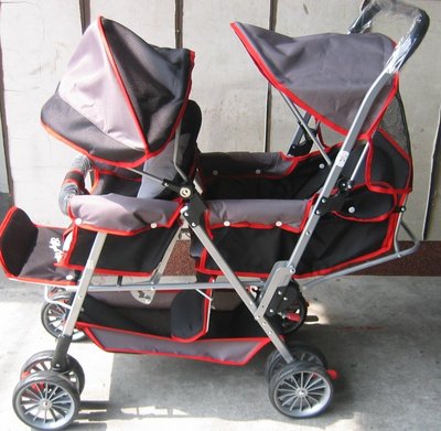 *童車王*全新品 前後雙人座嬰兒手推車 雙頂蓬 抗UV 嬰幼兒 雙人 手推車 ST安全檢驗合格 台灣製造