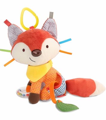 現貨 美國 SKIP HOP 正品 全品項代購 寶寶啟蒙系列 圍巾小夥伴-可愛狐狸 適合初生嬰兒使用 玩具 磨牙玩偶