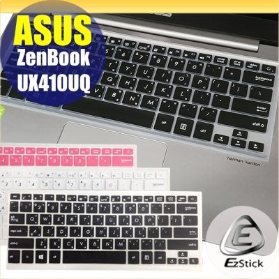 【Ezstick】ASUS UX410 UX410U UX410UQ 黑色中文印刷鍵盤膜(台灣專用，注音+倉頡)矽膠材質