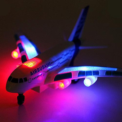 飛機模型可充電仿真A380客機航空模型小孩寶寶兒童音樂玩具電動遙控飛機