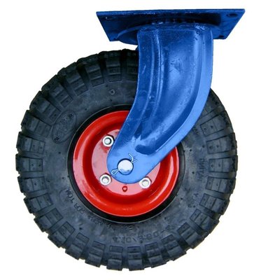 台灣製造 10吋 防刺輪  （活動式 附座）硬輪 免打氣輪胎 推車輪 輪子 工具車輪 手推車輪 獨輪車輪 輪胎