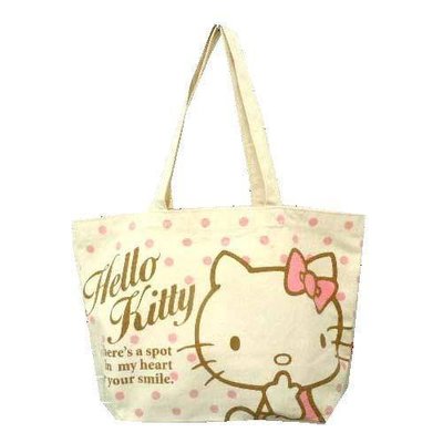 Oo 跟著小豬環遊世界購物趣 oO 三麗鷗 Hello Kitty 凱蒂貓 豹紋 手提包 購物袋 帆布袋 手提袋 肩背包