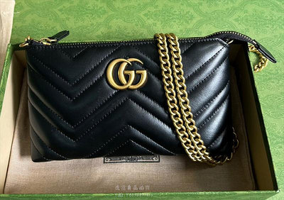 流當拍賣GUCCI GG Marmont mini woc 斜背包 443447 鏈條包 新品